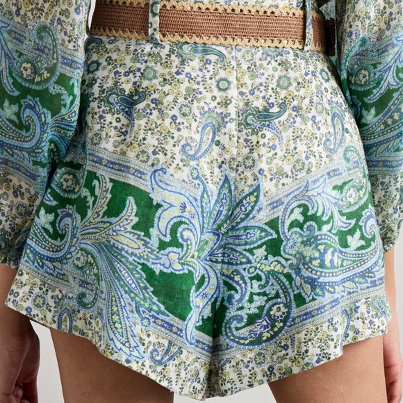 Zimmermann  Ottie Tuck Linen Shorts - Picture 7 of 7